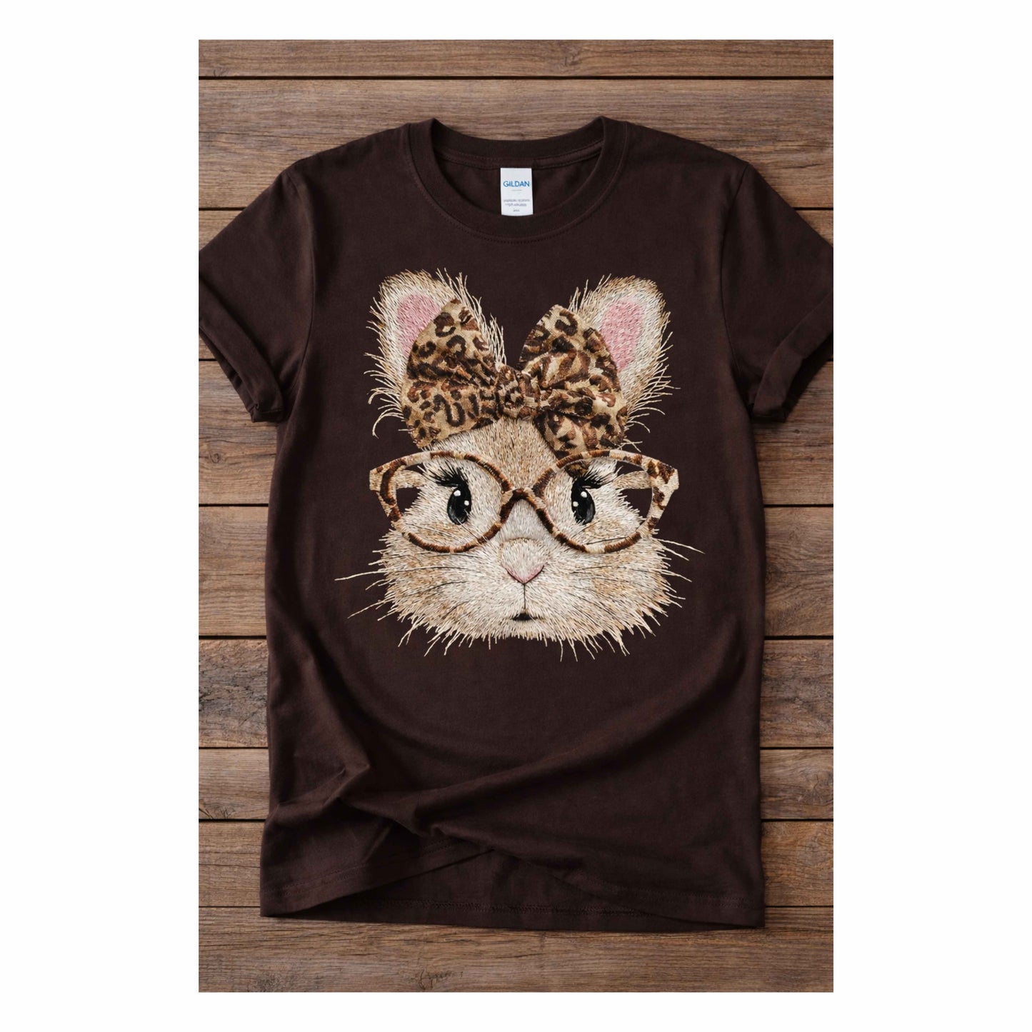 Leopard Glass Bunny